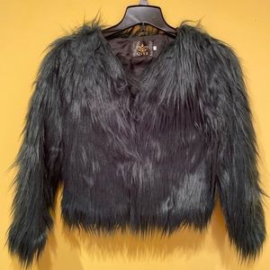 Deep Green Faux Fur Jacket